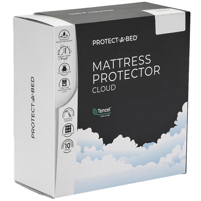 Protect-A-Bed Cloud Extra-Soft Tencel Waterproof Mattress Protector, Queen - Image 1
